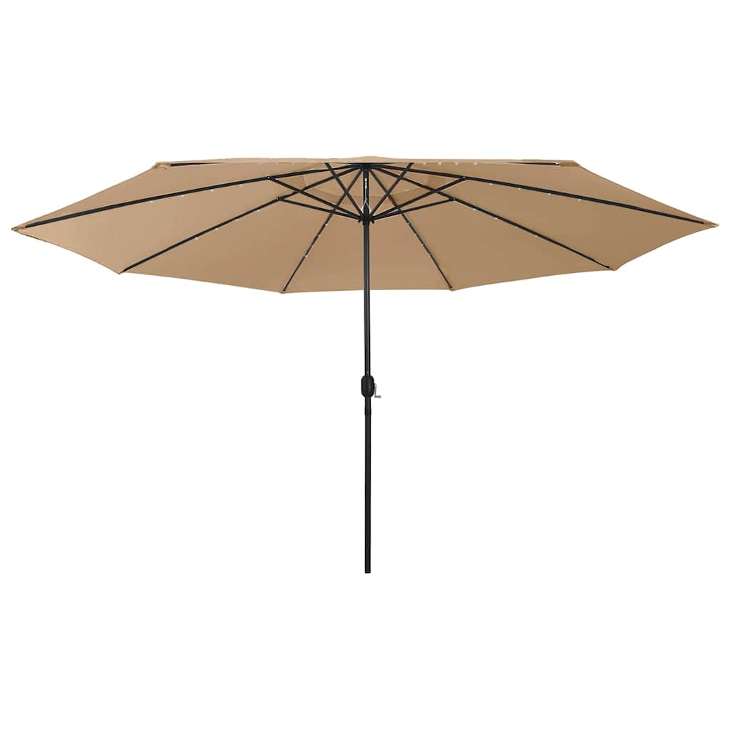 Sonnenschirm mit LED-Beleuchtung 400 cm Sandweiß