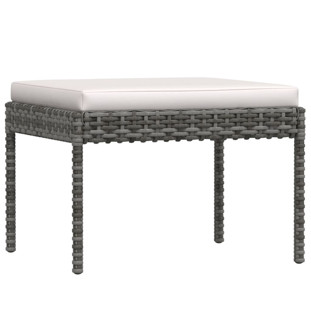 vidaXL 6-tlg. Garten-Lounge-Set mit Kissen Poly Rattan Grau