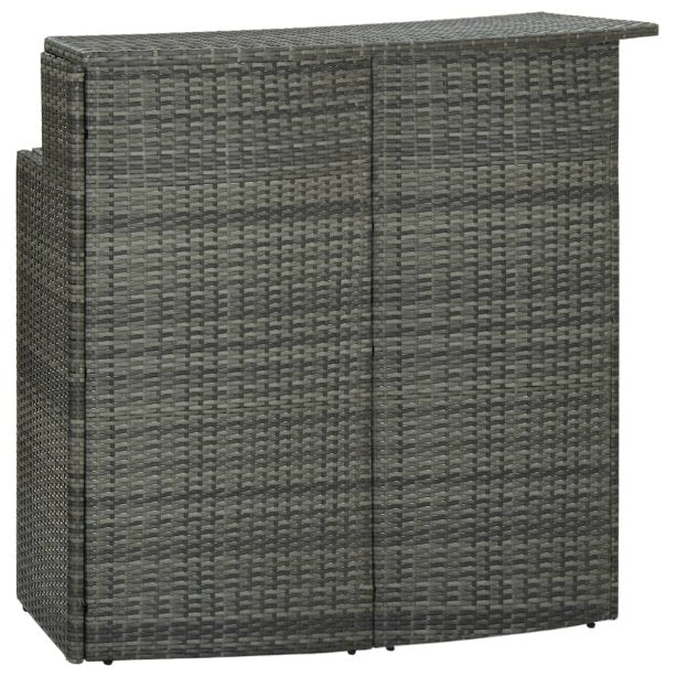 vidaXL Garten-Bartisch Braun 120x55x110 cm Poly Rattan