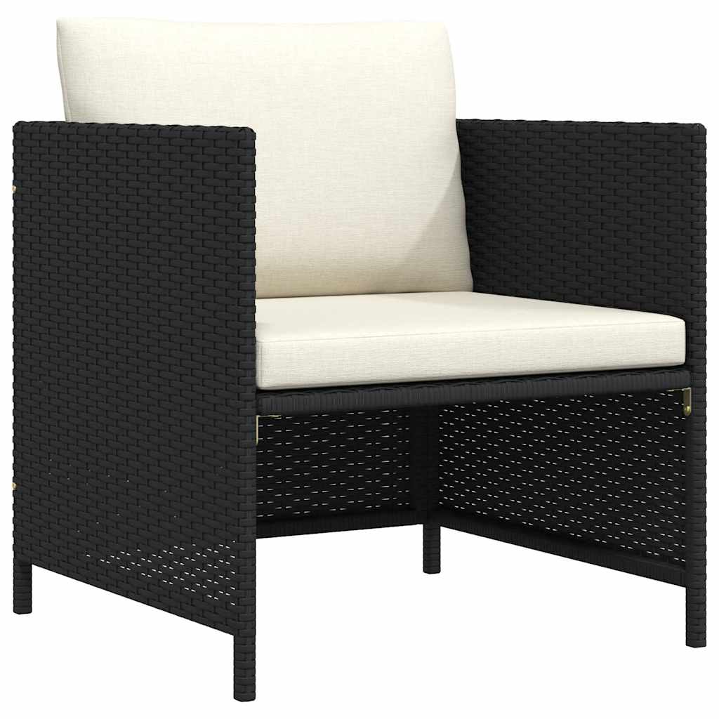 vidaXL Modulares Ecksofa mit Kissen Grau Poly Rattan