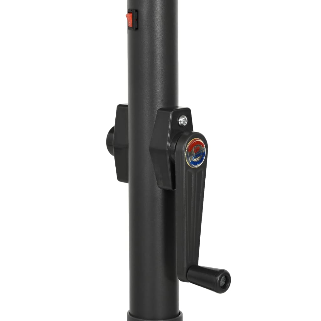 vidaXL Sonnenschirm mit LED-Beleuchtung Sandweiß 200x211 cm Alu