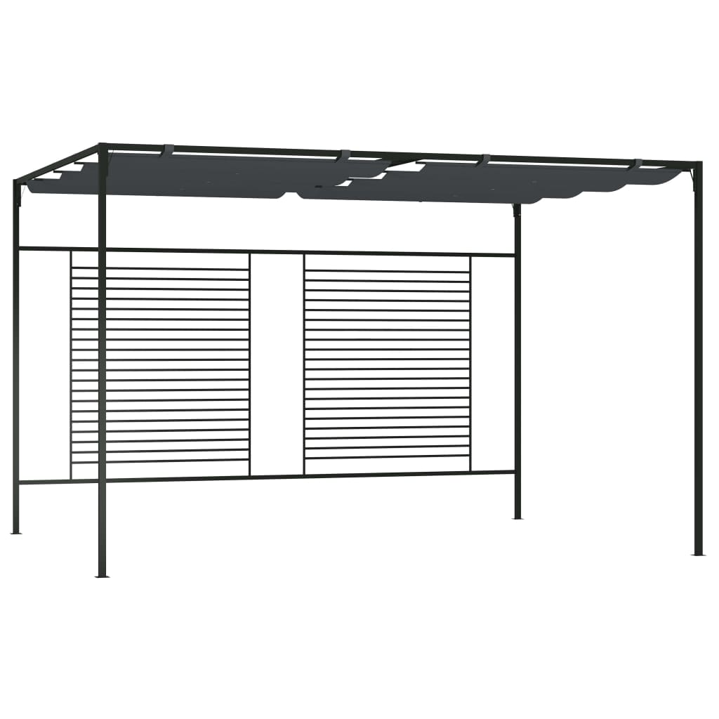 vidaXL Pavillon mit Ausziehbarem Dach 3x4x2,3 m Cremeweiß 180 g/m²