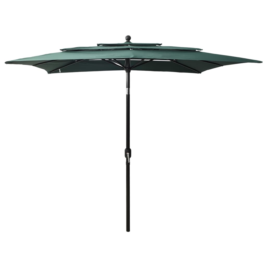Sonnenschirm mit Aluminium-Mast 3-lagig Sandfarben 2,5x2,5 m