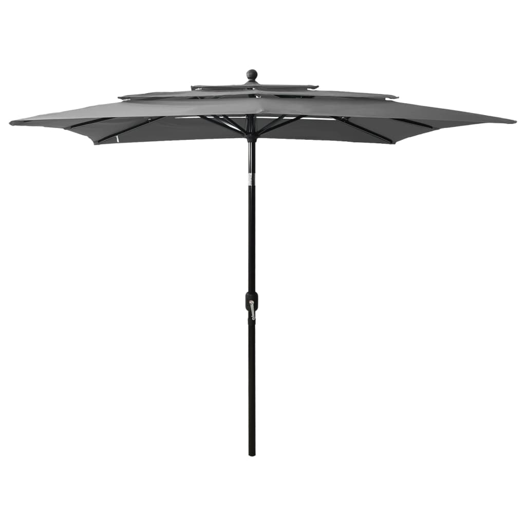 Sonnenschirm mit Aluminium-Mast 3-lagig Sandfarben 2,5x2,5 m