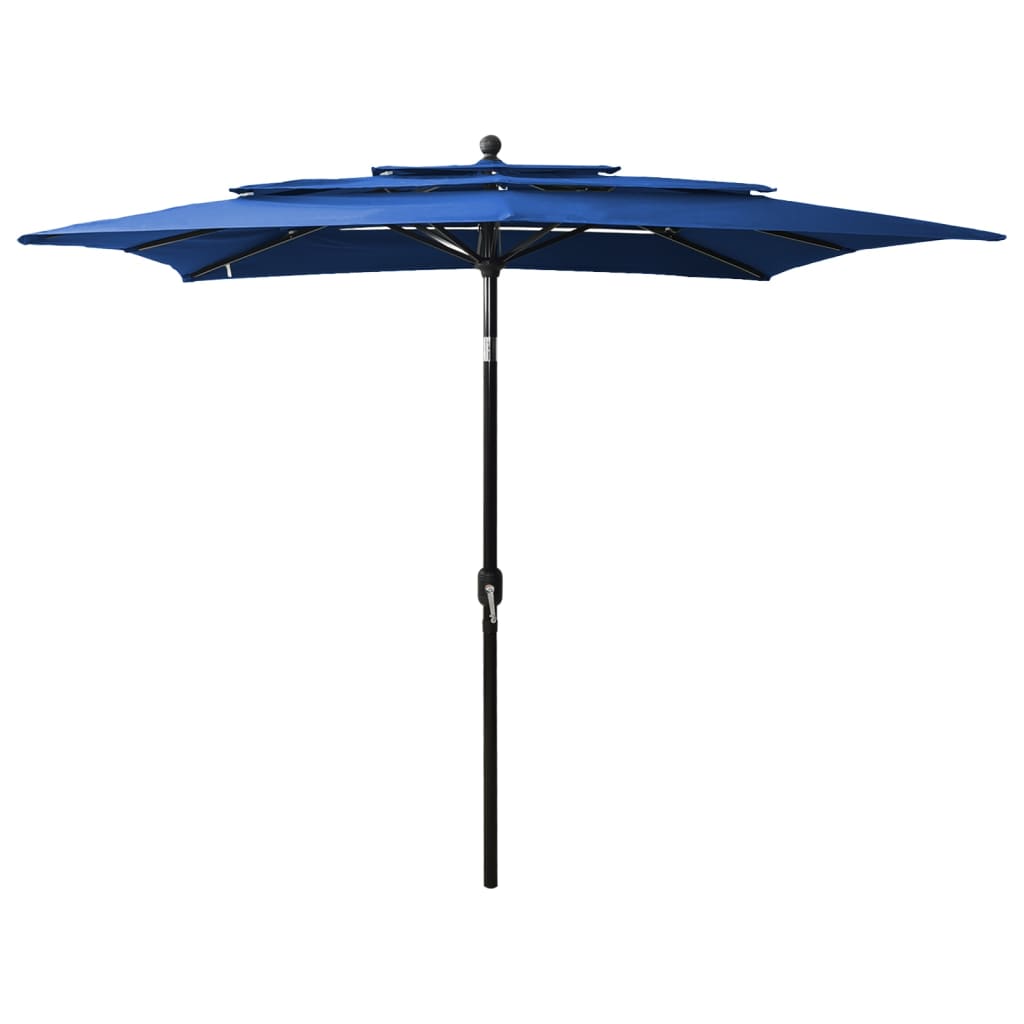 Sonnenschirm mit Aluminium-Mast 3-lagig Sandfarben 2,5x2,5 m