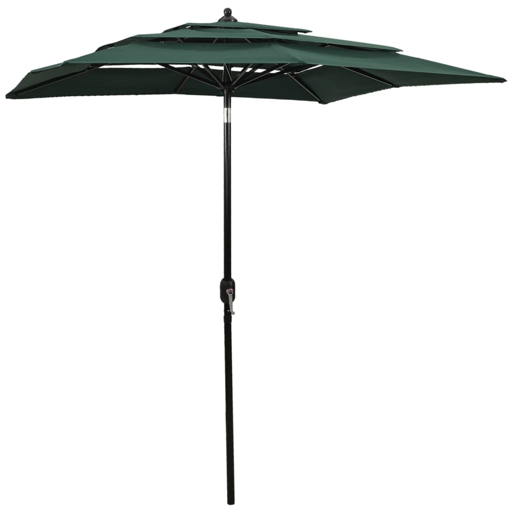 Sonnenschirm mit Aluminium-Mast 3-lagig Sandfarben 2,5x2,5 m