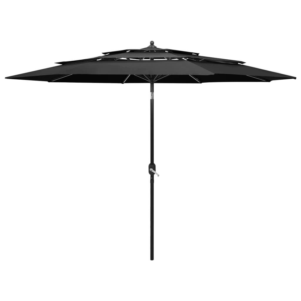 Sonnenschirm mit Aluminium-Mast 3-lagig Sandfarbe 2 m