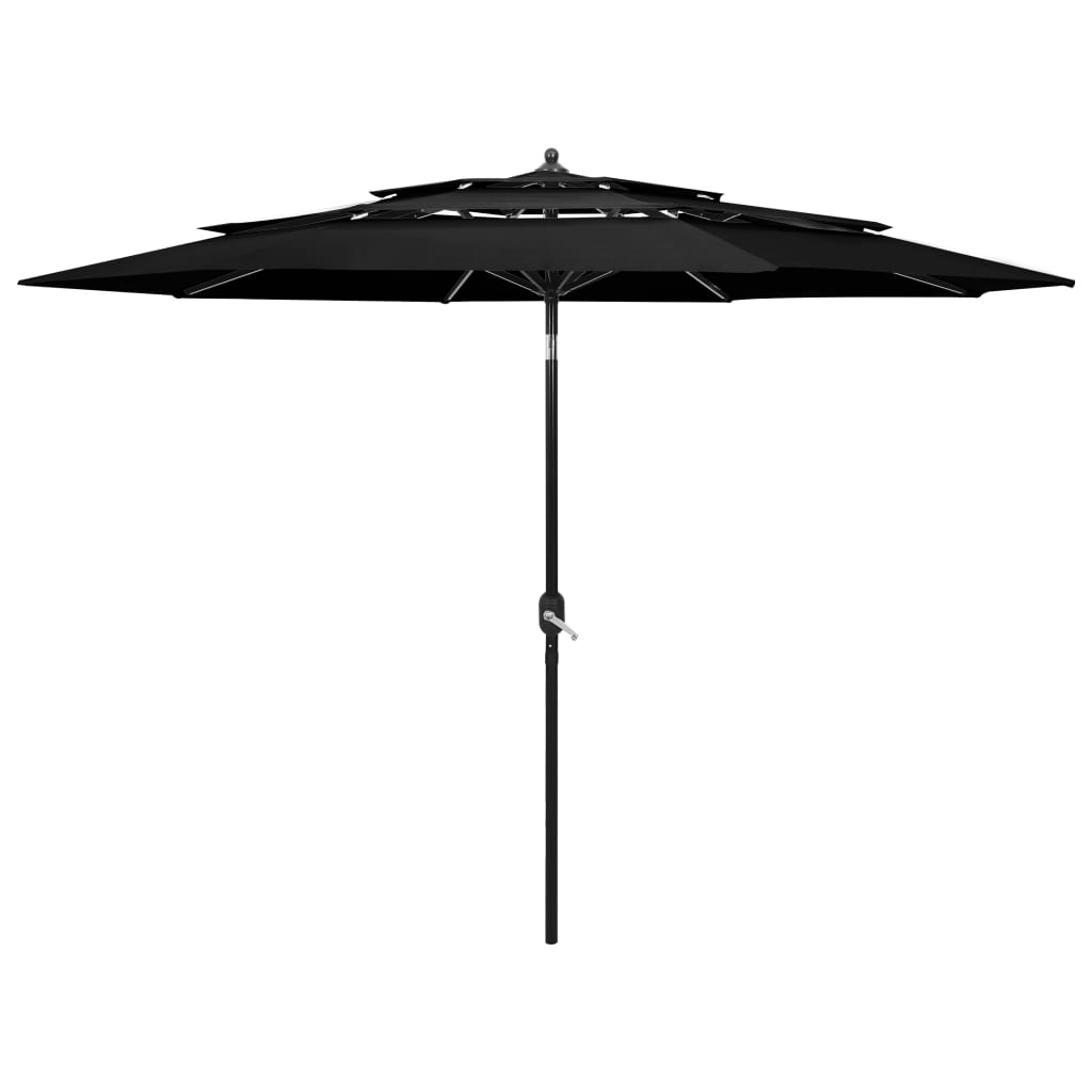 Sonnenschirm mit Aluminium-Mast 3-lagig Sandfarbe 2 m