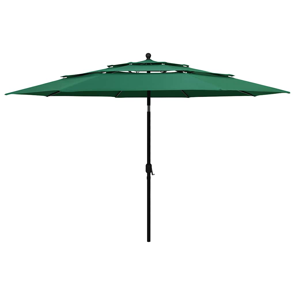 Sonnenschirm mit Aluminium-Mast 3-lagig Sandfarbe 2 m