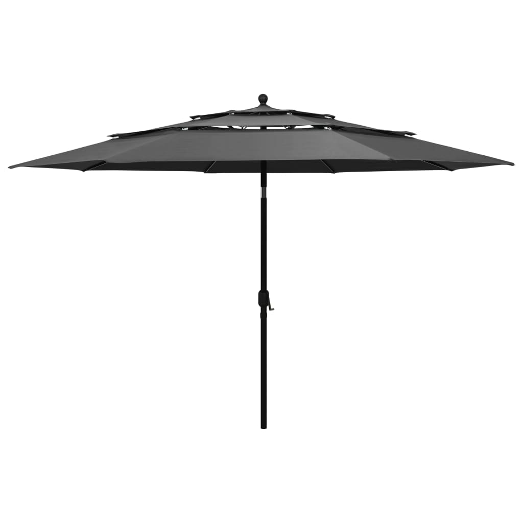 Sonnenschirm mit Aluminium-Mast 3-lagig Sandfarbe 2 m