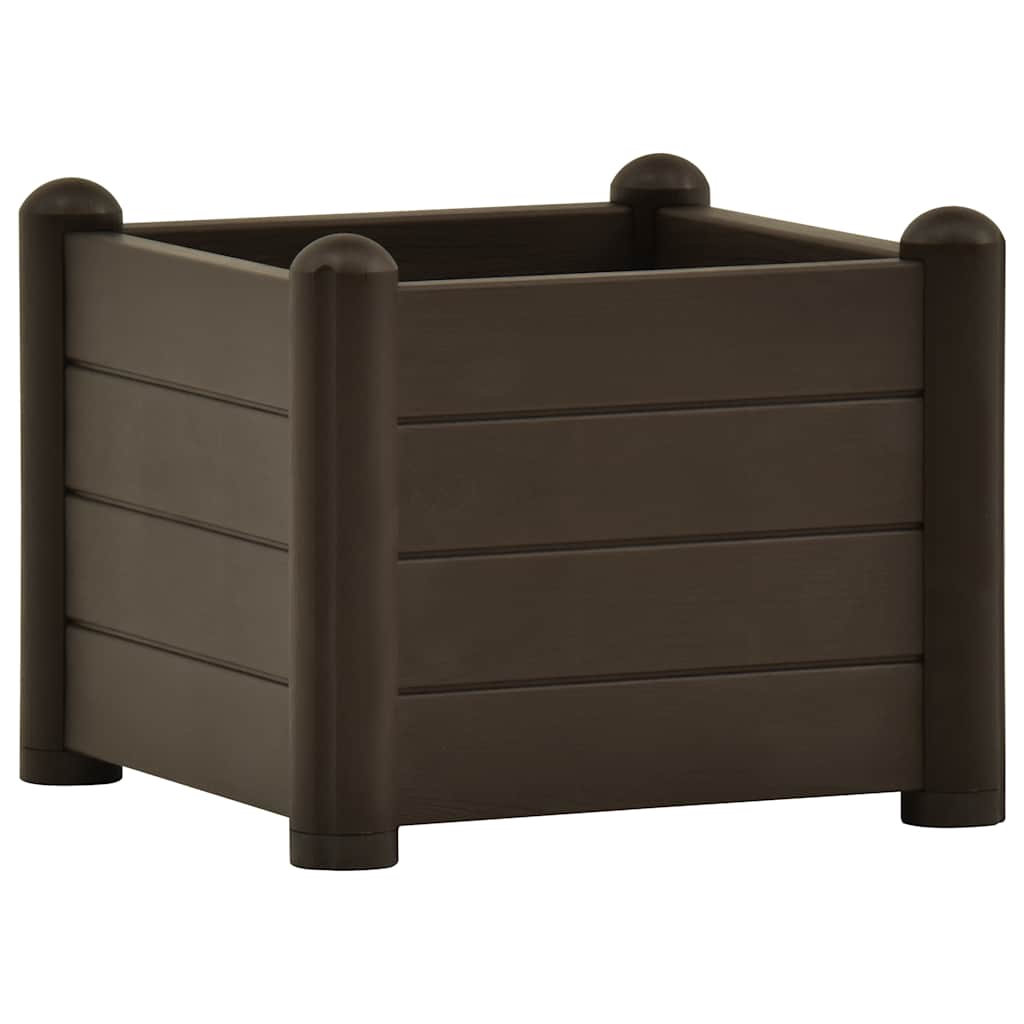 vidaXL Garten-Hochbeet PP Mokka 43x43x35 cm