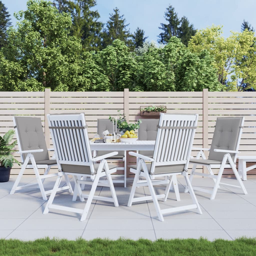 Gartenstuhlauflagen für Hochlehner 6 Stk. Anthrazit 120x50x3 cm