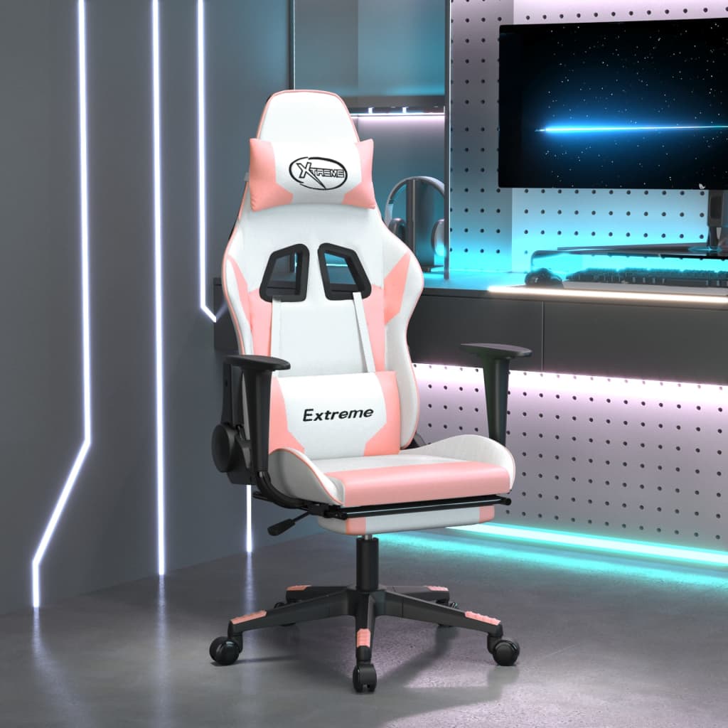 Gaming-Stuhl Schwarz und Blau Kunstleder