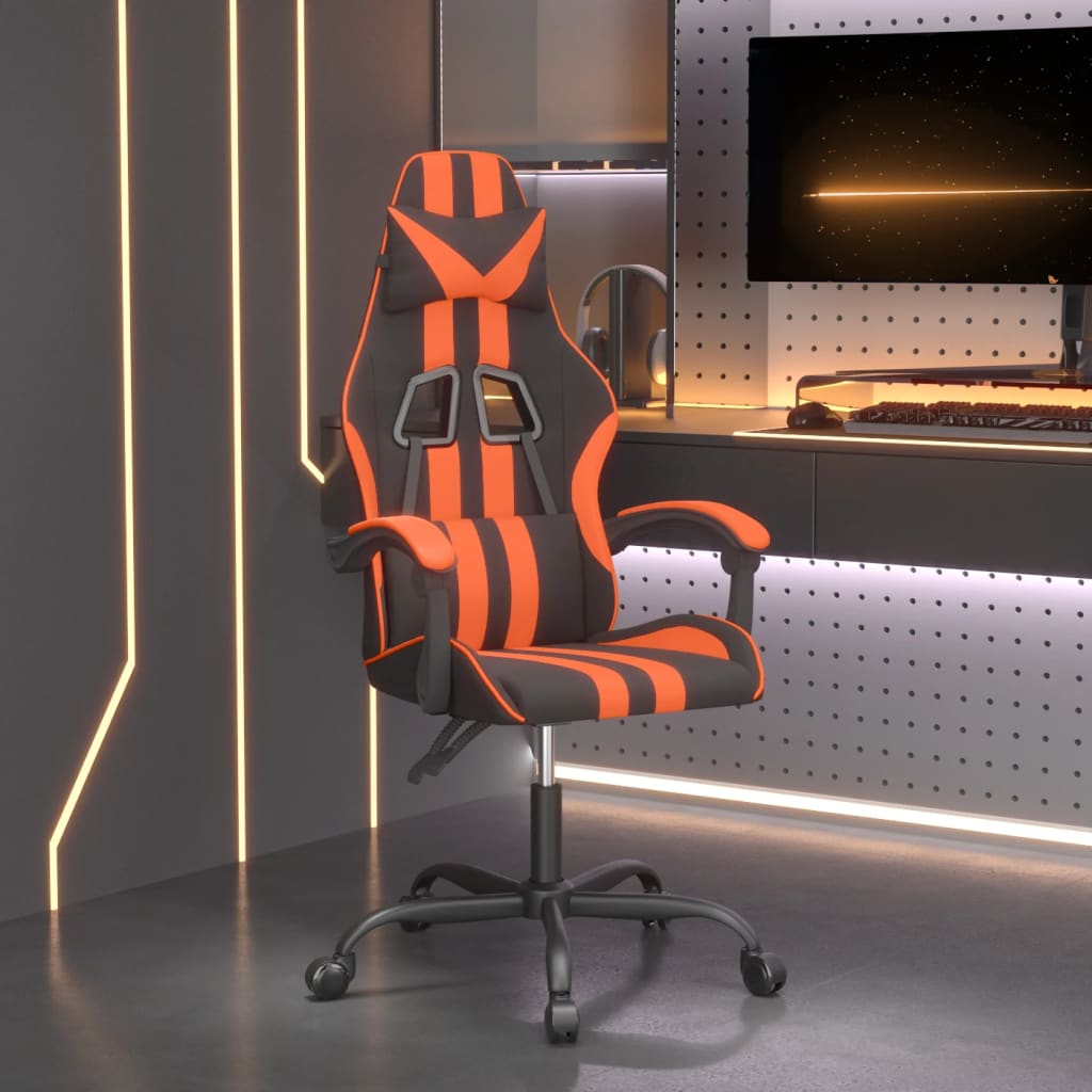 Gaming-Stuhl Schwarz und Blau Kunstleder