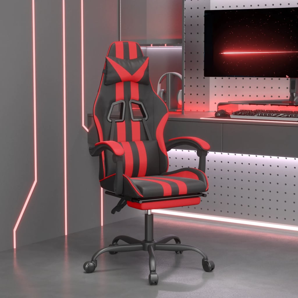 Gaming-Stuhl Schwarz und Blau Kunstleder
