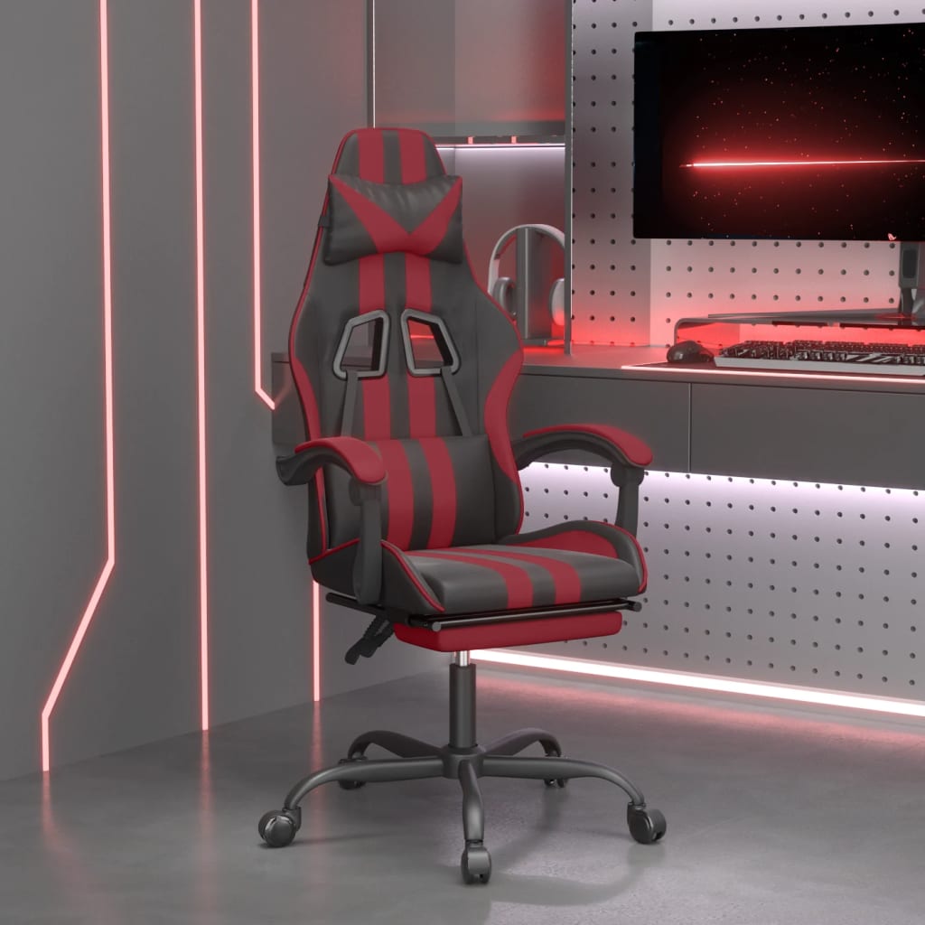Gaming-Stuhl Schwarz und Blau Kunstleder