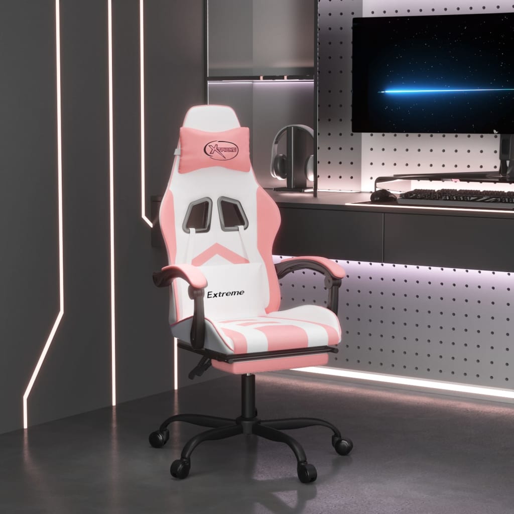 Gaming-Stuhl Schwarz und Blau Kunstleder