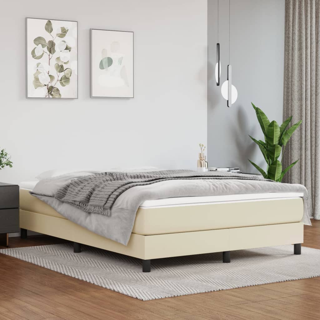 Boxspringbett mit Matratze Schwarz 80x200 cm Kunstleder