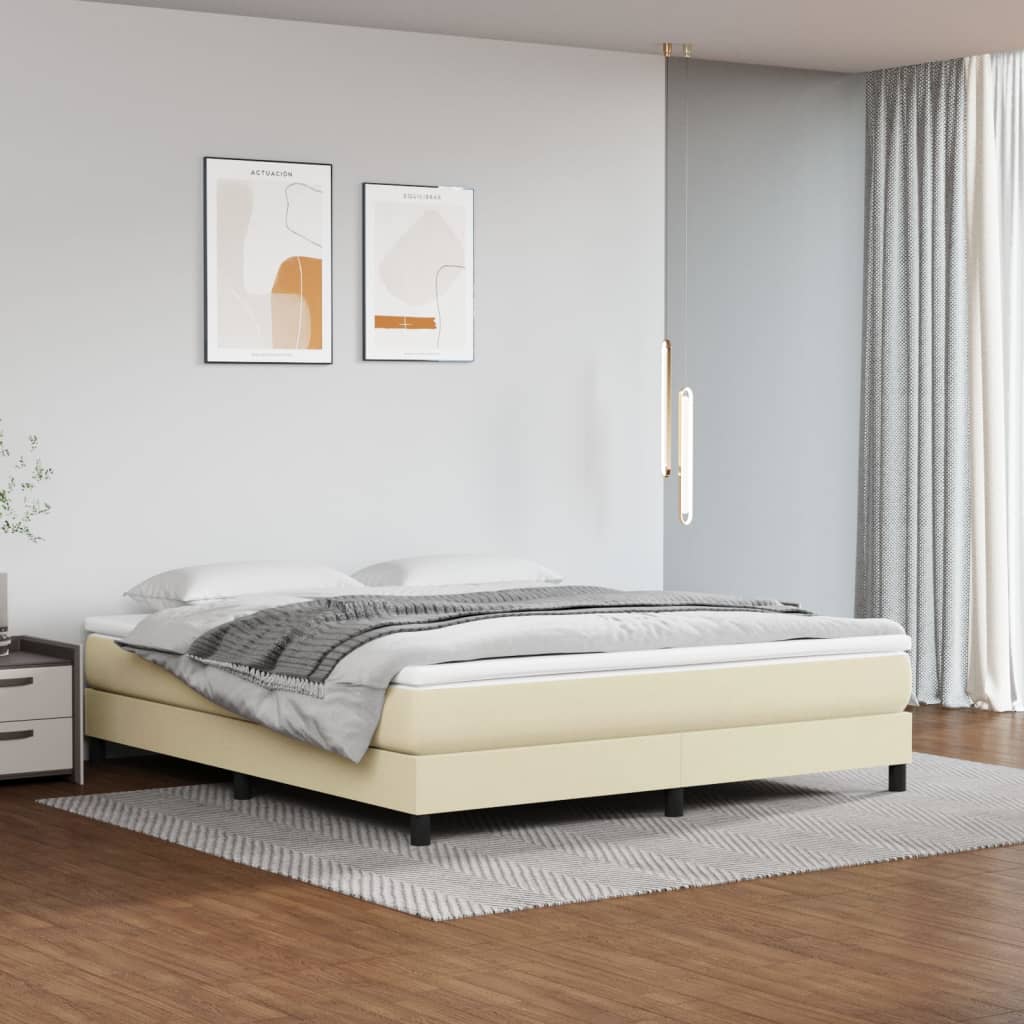 Boxspringbett mit Matratze Schwarz 80x200 cm Kunstleder