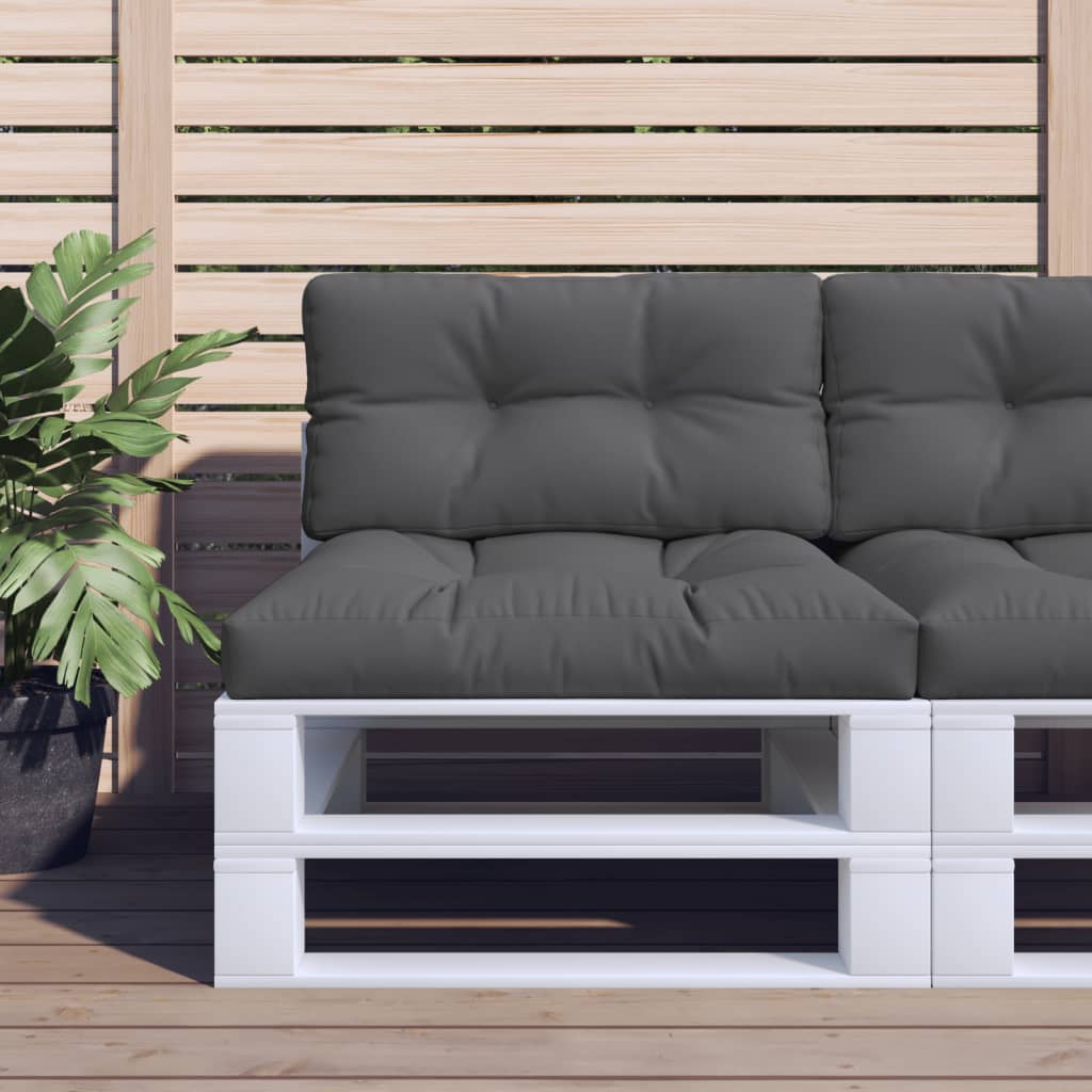 Palettenkissen Grau 50x40x12 cm Stoff