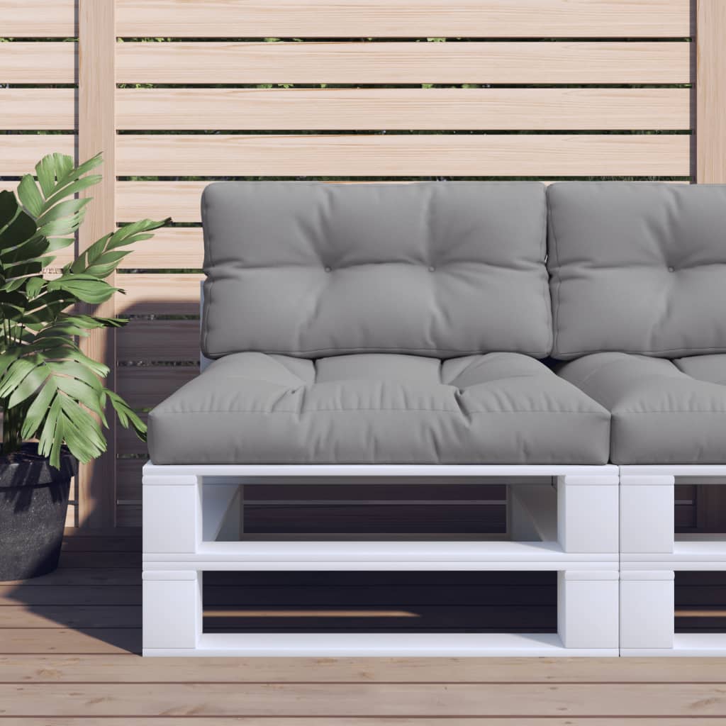 Palettenkissen Grau 50x40x12 cm Stoff