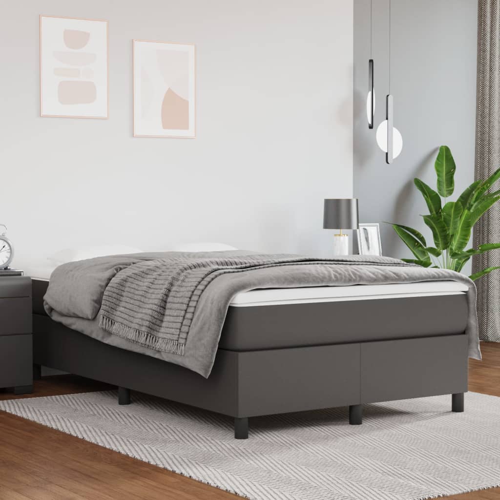 Boxspringbett mit Matratze Schwarz 80x200 cm Kunstleder
