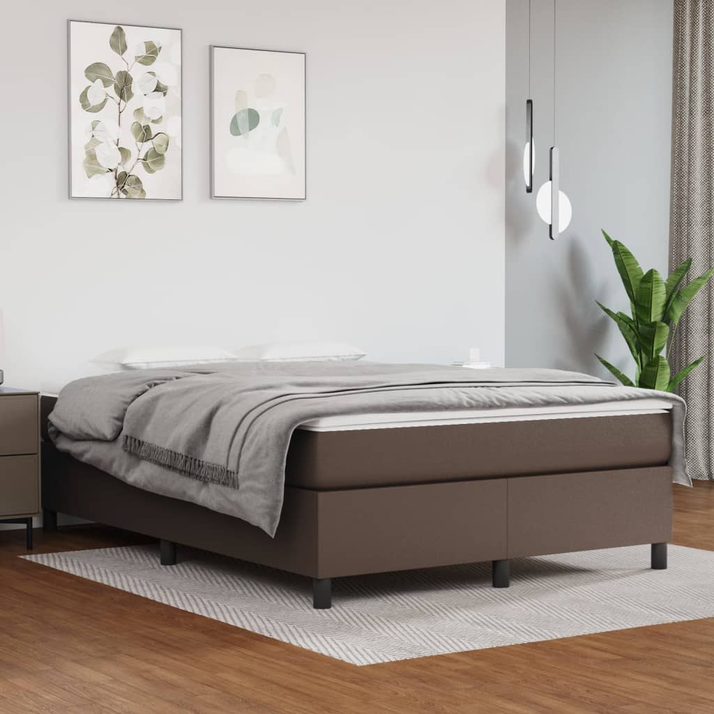 Boxspringbett mit Matratze Schwarz 80x200 cm Kunstleder