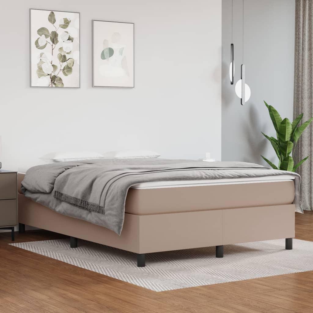 Boxspringbett mit Matratze Schwarz 80x200 cm Kunstleder