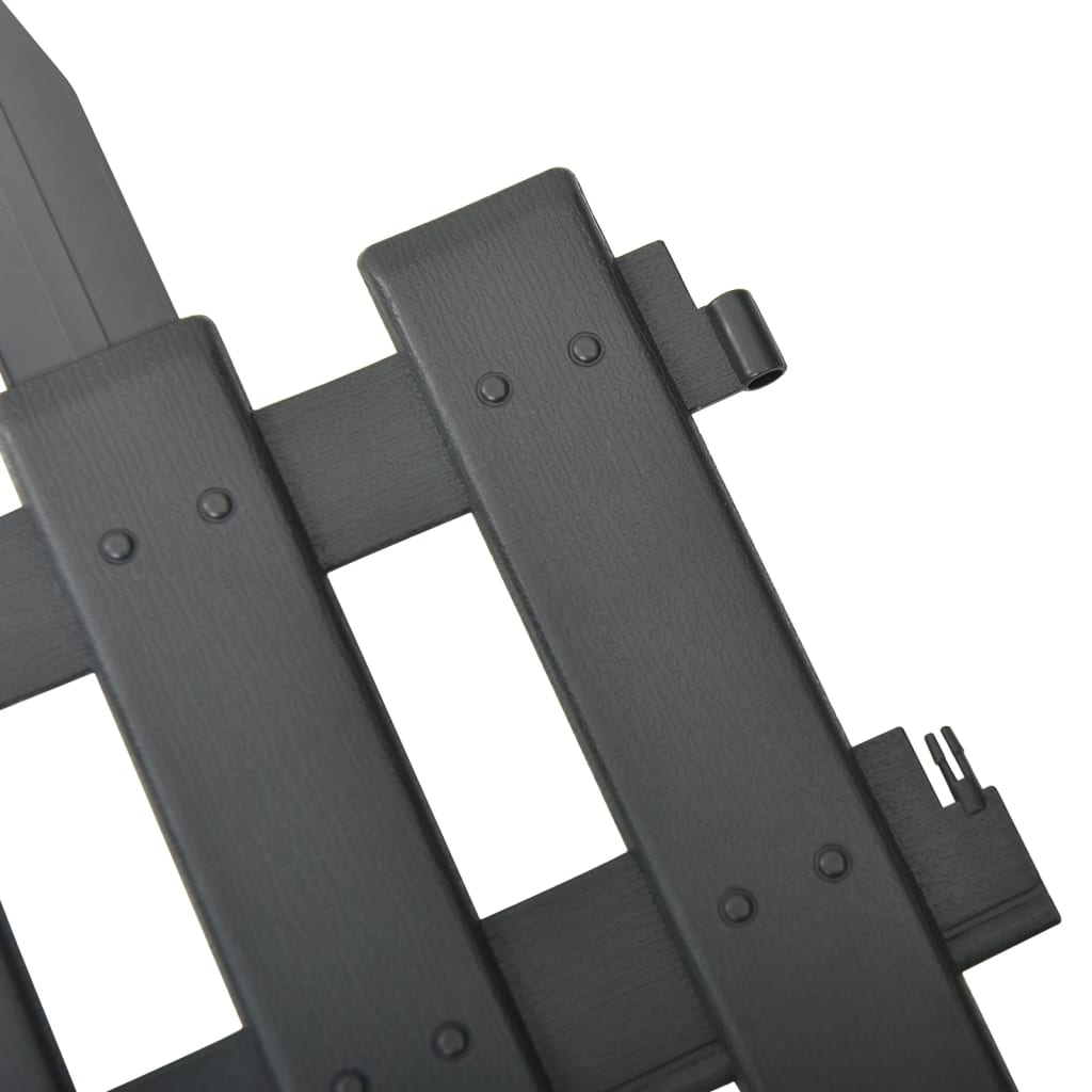 vidaXL Rasenkanten 25 Stk. Anthrazit 10 m PP