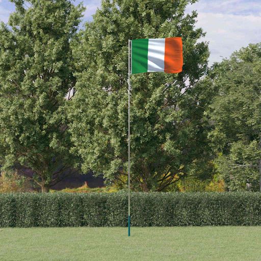 vidaXL Fahnenmast Teilbar Silbern 6,08 m Aluminium