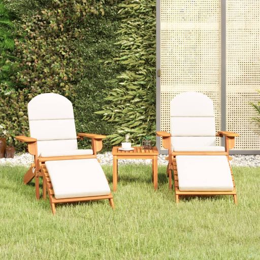 3-tlg. Garten-Lounge-Set Adirondack Massivholz Akazie