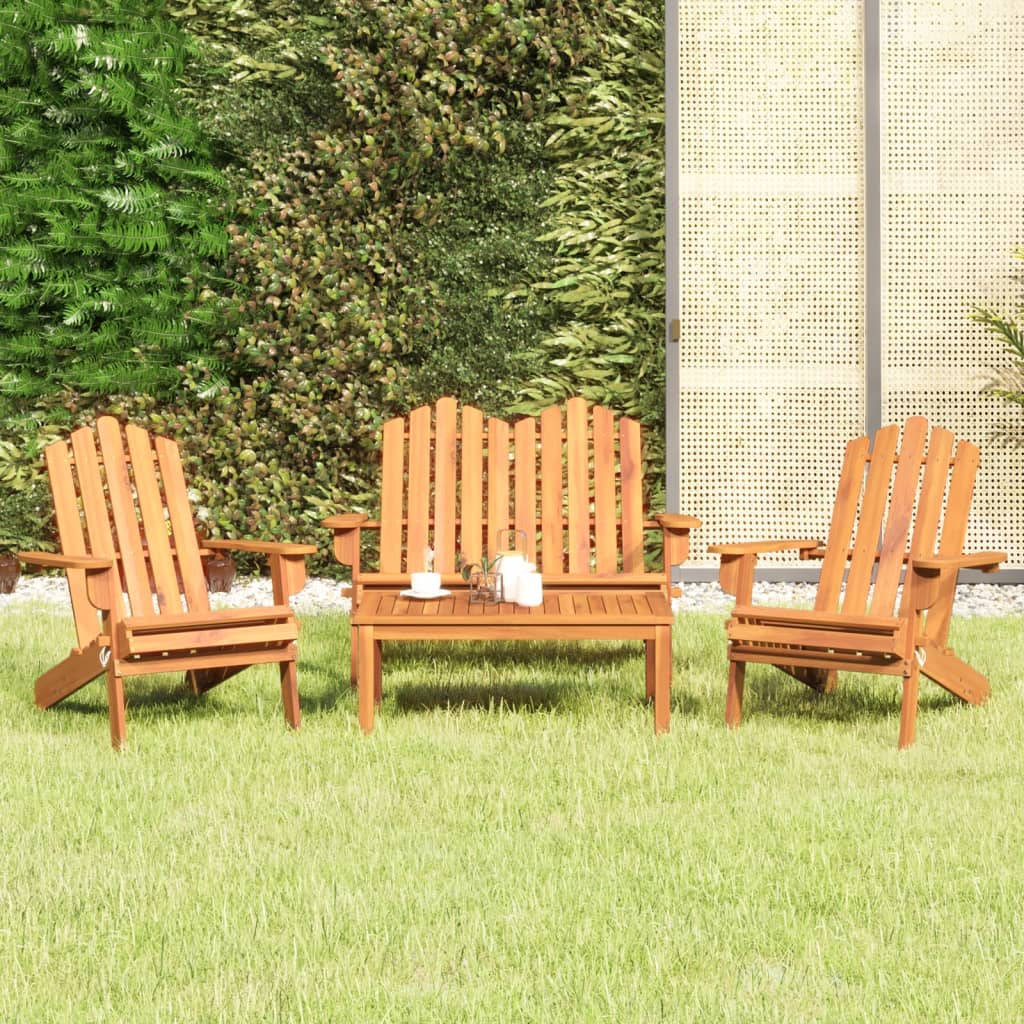 4-tlg. Garten-Lounge-Set Adirondack Massivholz Akazie