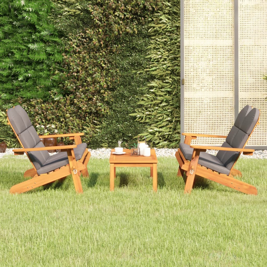 4-tlg. Garten-Lounge-Set Adirondack Massivholz Akazie