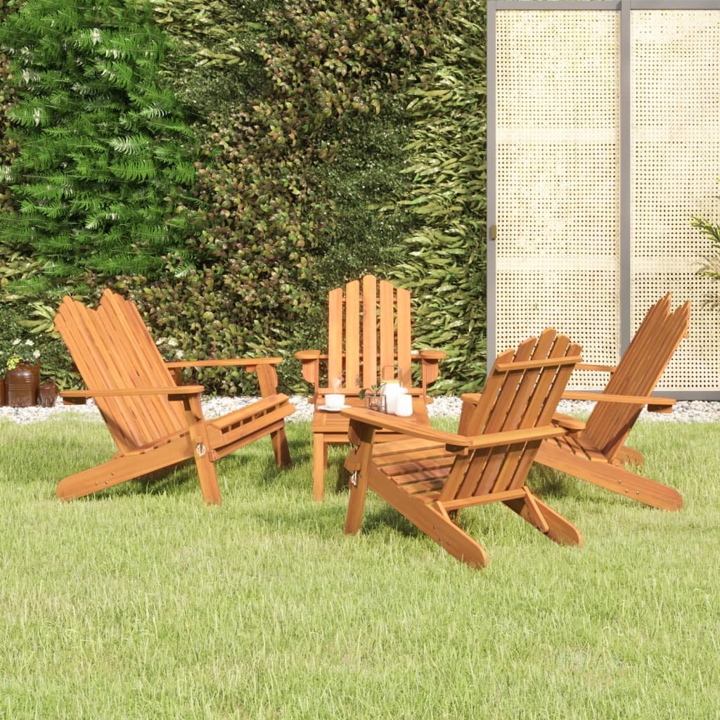 4-tlg. Garten-Lounge-Set Adirondack Massivholz Akazie