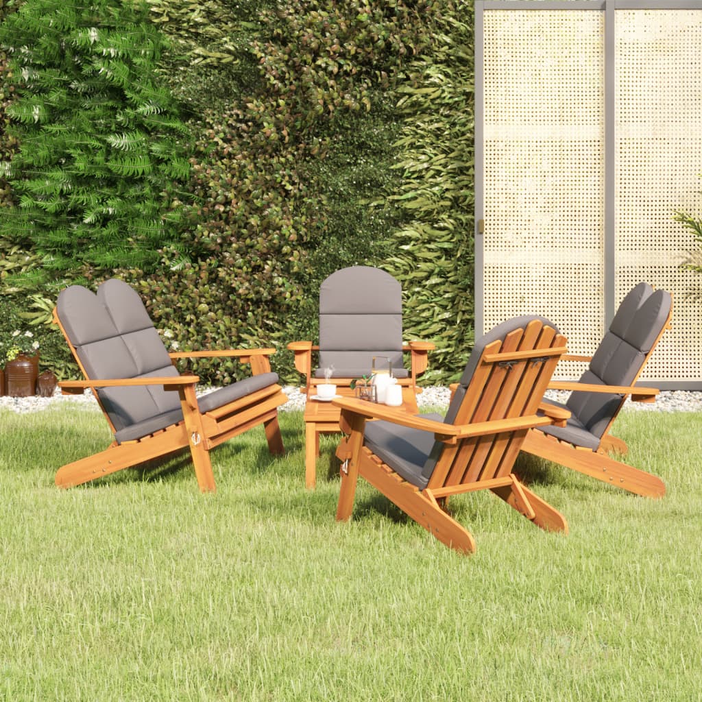 4-tlg. Garten-Lounge-Set Adirondack Massivholz Akazie