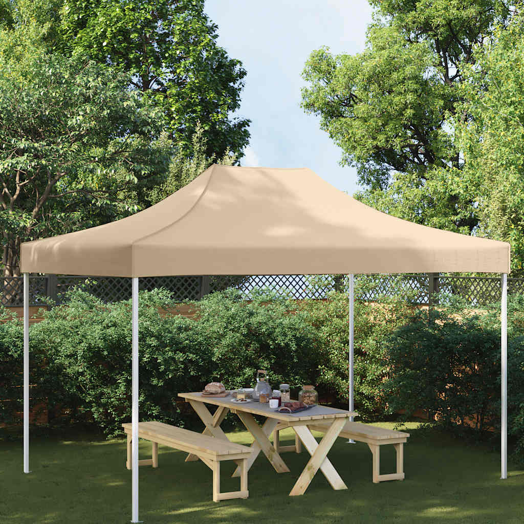 Partyzelt-Dach 3x3 m Beige 270 g/m²