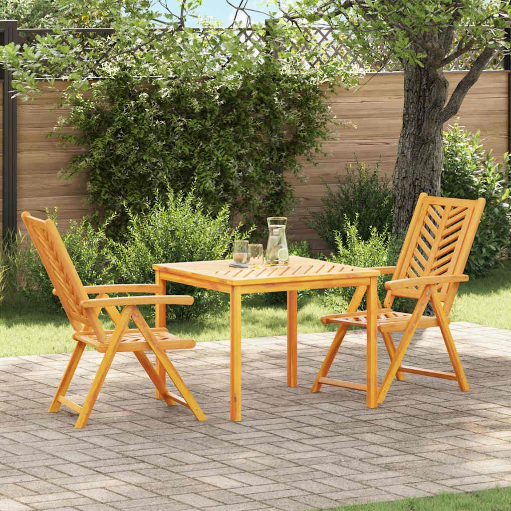 vidaXL Garten Essgruppe 3 pcs Braun Massivholz Akazie