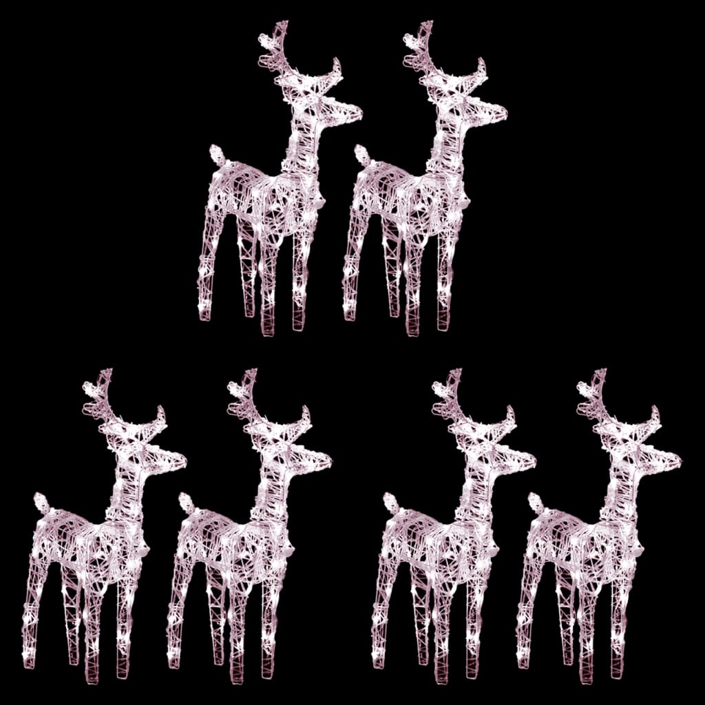 LED-Rentiere 4 Stk. Warmweiß 160 LEDs Acryl