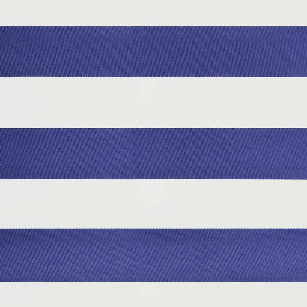 vidaXL Markise Einziehbar Blau und Weiß 4,5x3 m Stoff und Aluminium