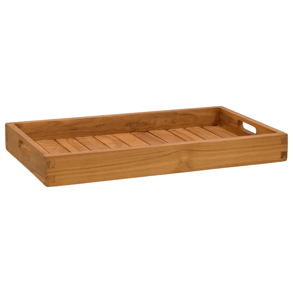 vidaXL Serviertablett 60x35 cm Massivholz Teak