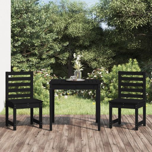 3-tlg. Garten-Bistro-Set Massivholz Kiefer