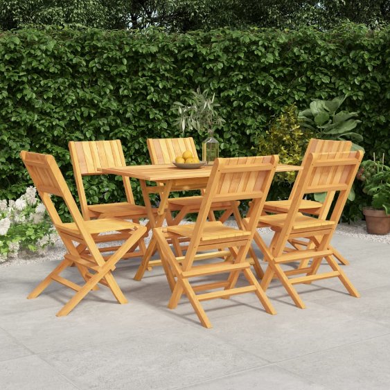 5-tlg. Garten-Essgruppe Massivholz Teak