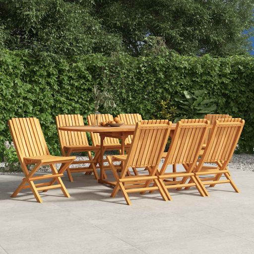 vidaXL Gartenstühle 4 Stk. Klappbar 47x47x89 cm Massivholz Teak