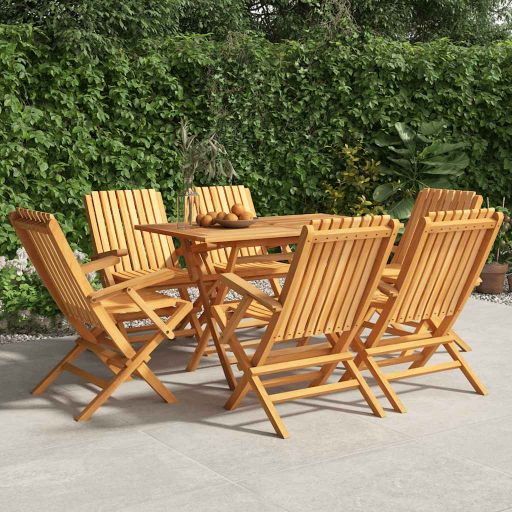 vidaXL Gartenstühle 4 Stk. Klappbar 47x47x89 cm Massivholz Teak