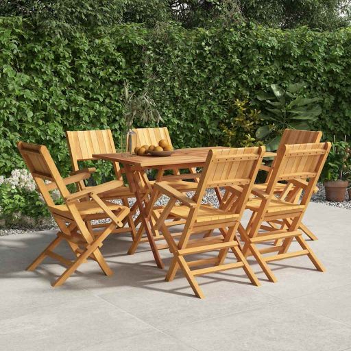 vidaXL Gartenstühle 4 Stk. Klappbar 47x61x90 cm Massivholz Teak