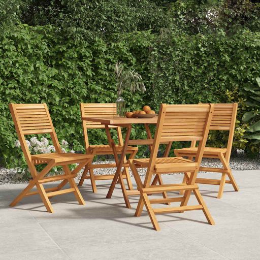 vidaXL Gartenstühle 4 Stk. Klappbar 47x62x90 cm Massivholz Teak