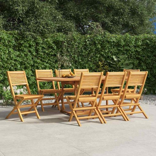 vidaXL Gartenstühle 4 Stk. Klappbar 47x62x90 cm Massivholz Teak