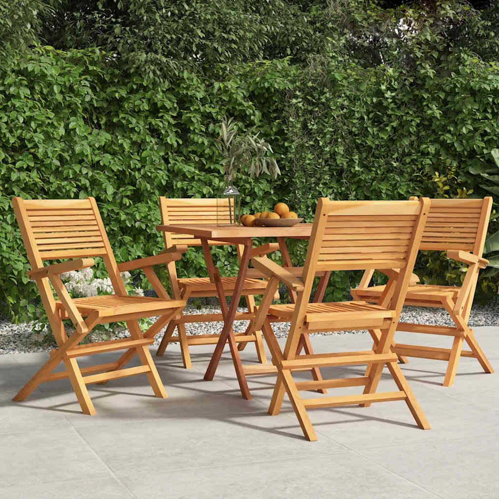 Gartenstühle 4 Stk. Klappbar 47x62x90 cm Massivholz Teak