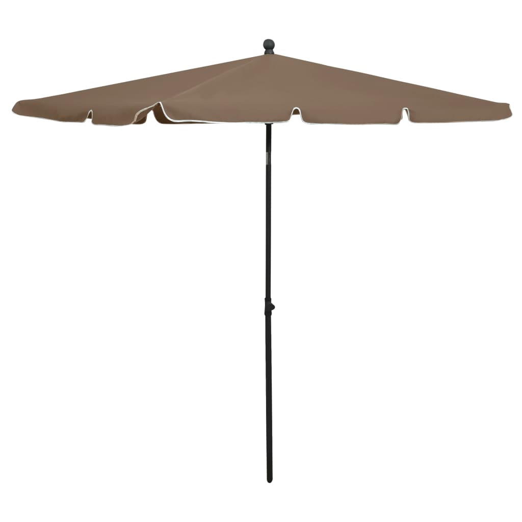 Sonnenschirm mit Mast 210x140 cm Sandfarben