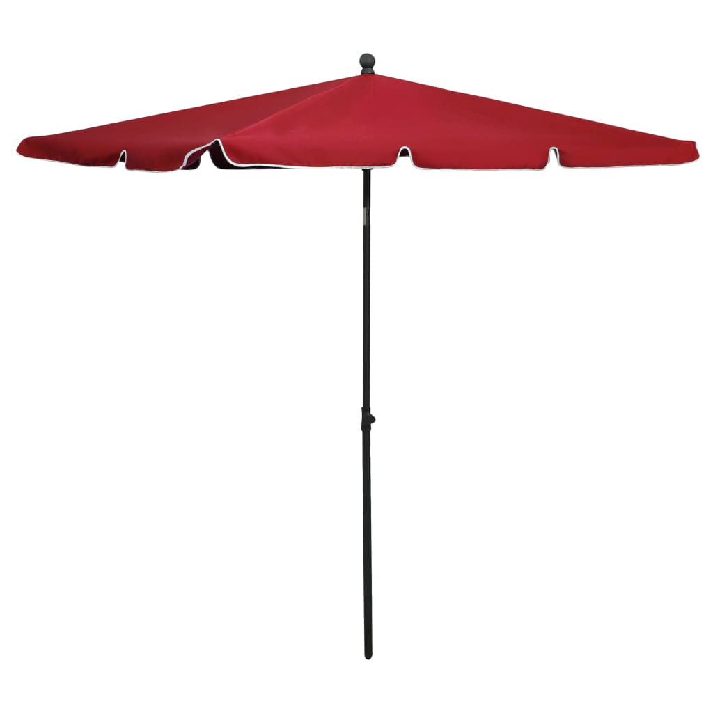 Sonnenschirm mit Mast 210x140 cm Sandfarben